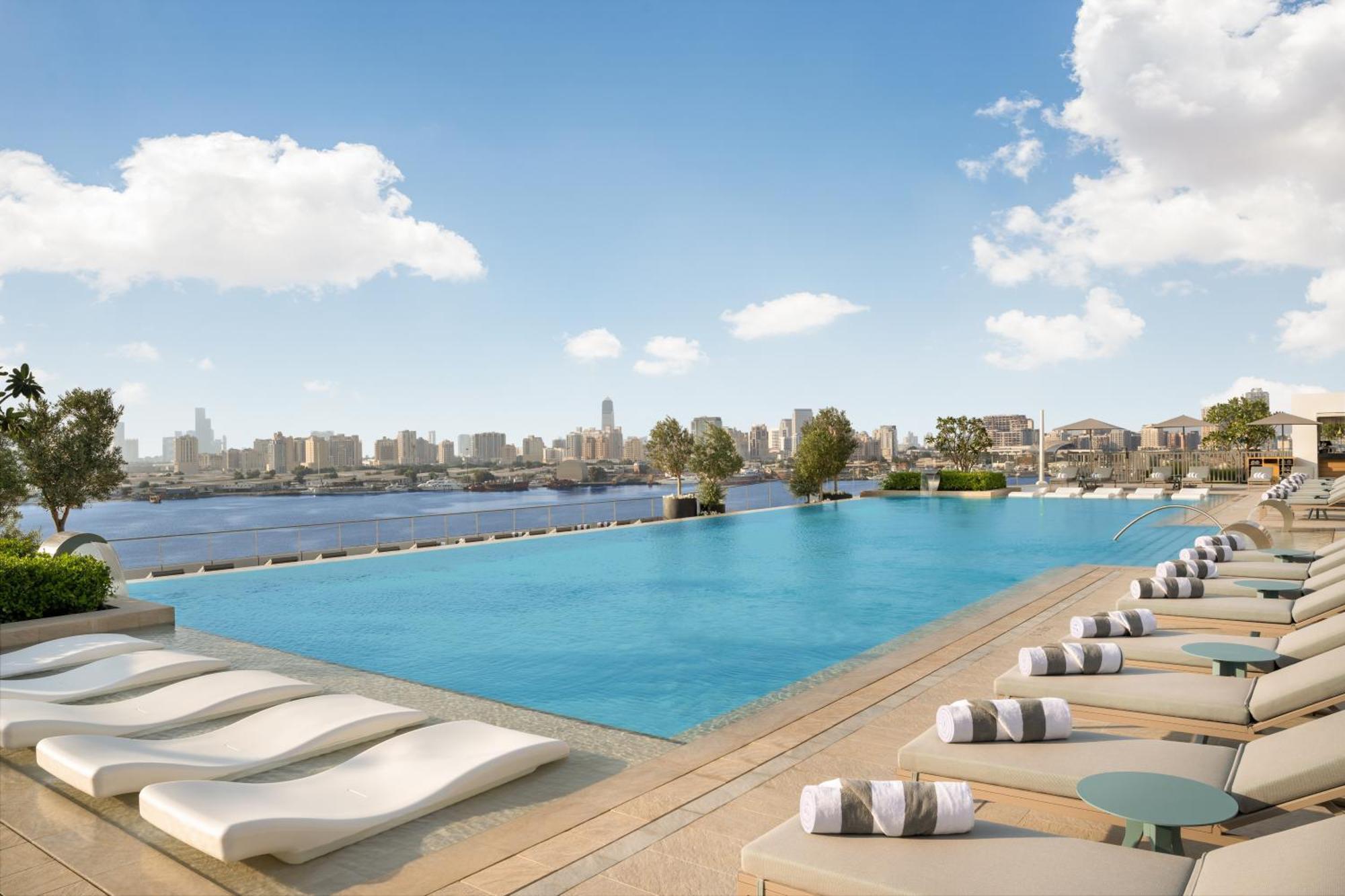 ホテル Address Creek Harbour ドバイ エクステリア 写真 View of the pool at the Four Seasons Hotel, Cairo